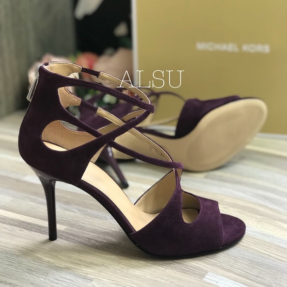 Michael Kors Chantelle Sandal Suede Damson W - Picture 3 of 7